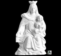 SYNTHETIC MARBLE VIRGIN OF CARMEN SILVERY FINISHED